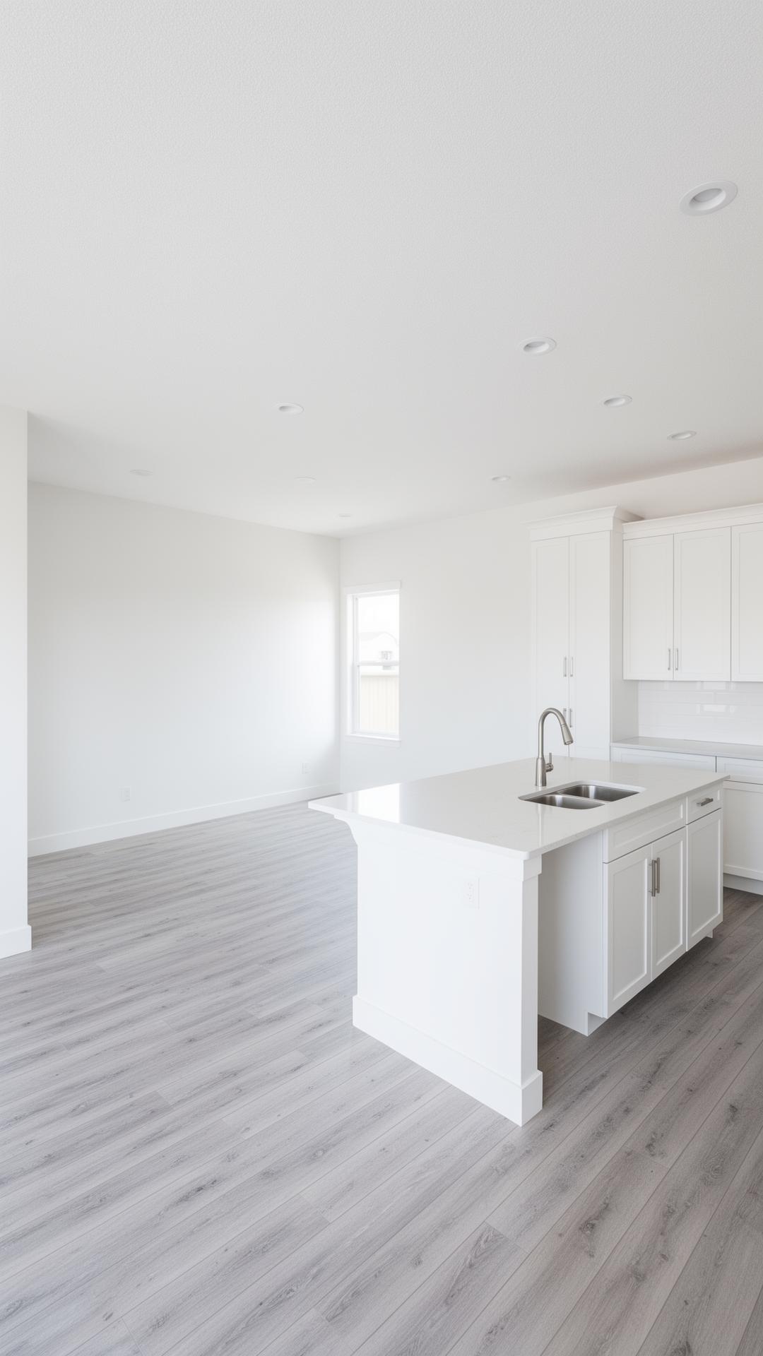 Freshly finished open-concept Calgary main floor renovation, empty and move-in ready